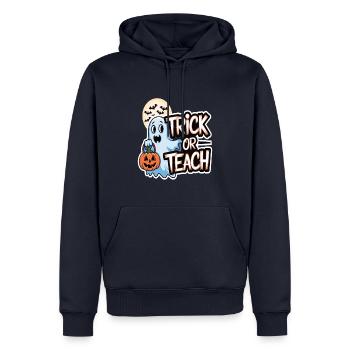 Trick Or Teach Halloween Lehrer - Männer Premium Bio Hoodie - Navy - Vorne - Nico (187cm)