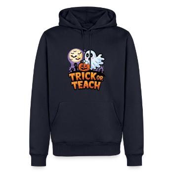 Trick Or Teach Halloween Teachers - Sweat à capuche Premium bio Homme - bleu marine - Devant - Nico (187cm)