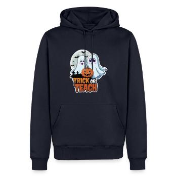 Trick Or Teach Halloween Lehrer - Männer Premium Bio Hoodie - Navy - Vorne - Nico (187cm)
