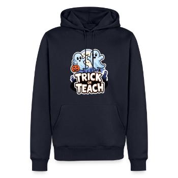 Trick Or Teach Halloween Lehrer - Männer Premium Bio Hoodie - Navy - Vorne - Nico (187cm)
