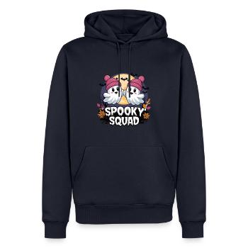 Halloween Spooky Squad Geist mit Mütze - Männer Premium Bio Hoodie - Navy - Vorne - Nico (187cm)