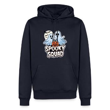 Halloween Spooky Squad Geist mit Mütze - Männer Premium Bio Hoodie - Navy - Vorne - Nico (187cm)