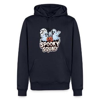 Halloween Spooky Squad Geist mit Mütze - Männer Premium Bio Hoodie - Navy - Vorne - Nico (187cm)