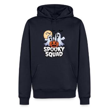 Halloween Spooky Squad Geist mit Mütze - Männer Premium Bio Hoodie - Navy - Vorne - Nico (187cm)