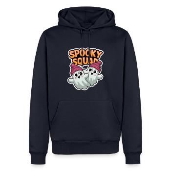 Halloween Spooky Squad Geist mit Mütze - Männer Premium Bio Hoodie - Navy - Vorne - Nico (187cm)