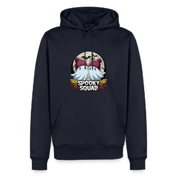 Halloween Spooky Squad Geist mit Mütze - Männer Premium Bio Hoodie - Navy - Vorne - Nico (187cm)