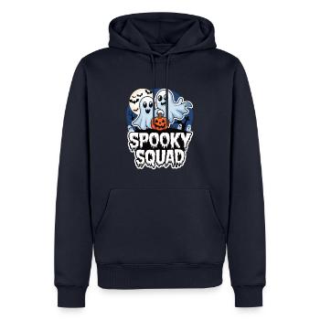 Halloween Spooky Squad Geist mit Mütze - Männer Premium Bio Hoodie - Navy - Vorne - Nico (187cm)