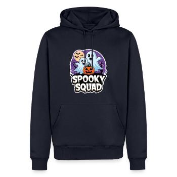 Halloween Spooky Squad Geist mit Mütze - Männer Premium Bio Hoodie - Navy - Vorne - Nico (187cm)