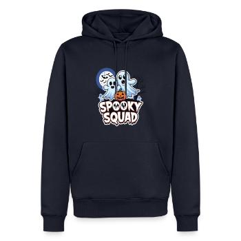 Halloween Spooky Squad Geist mit Mütze - Männer Premium Bio Hoodie - Navy - Vorne - Nico (187cm)