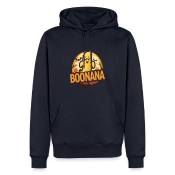 Halloween Boonana Halloween Geist - Männer Premium Bio Hoodie - Navy - Vorne - Nico (187cm)