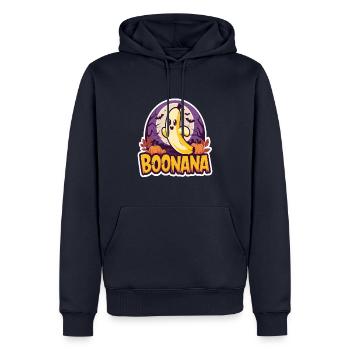 Halloween Boonana Halloween Geist - Männer Premium Bio Hoodie - Navy - Vorne - Nico (187cm)