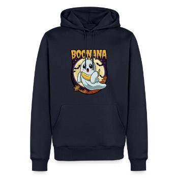 Halloween Boonana Halloween Geist - Männer Premium Bio Hoodie - Navy - Vorne - Nico (187cm)