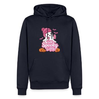 Halloween Fantôme Drôle Parler Effrayant Pour Moi - Sweat à capuche Premium bio Homme - bleu marine - Devant - Nico (187cm)