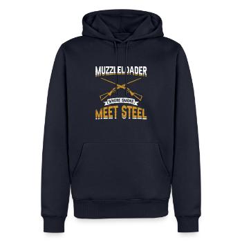 Vorderlader Muzzleloader Muzzle Loading - Männer Premium Bio Hoodie - Navy - Vorne - Nico (187cm)
