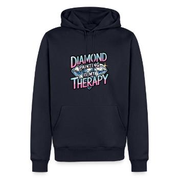 Diamond Painting Diamond Painter - Männer Premium Bio Hoodie - Navy - Vorne - Nico (187cm)
