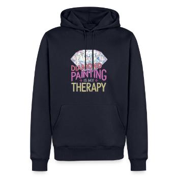 Diamond Painting Diamond Painter - Männer Premium Bio Hoodie - Navy - Vorne - Nico (187cm)