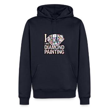 Diamond Painting Diamond Painter - Männer Premium Bio Hoodie - Navy - Vorne - Nico (187cm)