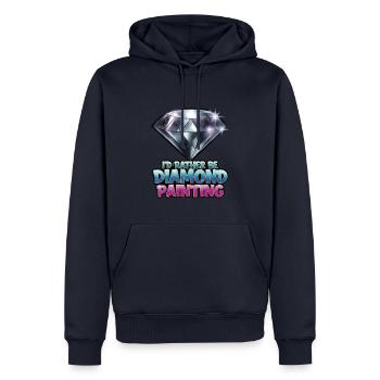 Diamond Painting Diamond Painter - Männer Premium Bio Hoodie - Navy - Vorne - Nico (187cm)