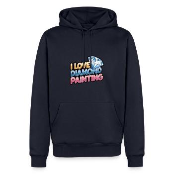 Diamond Painting Diamond Painter - Männer Premium Bio Hoodie - Navy - Vorne - Nico (187cm)