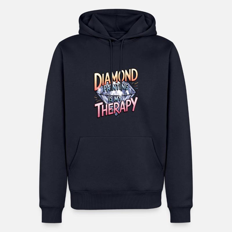 Peinture au diamant Diamond Painter - Sweat à capuche Premium bio Homme - bleu marine