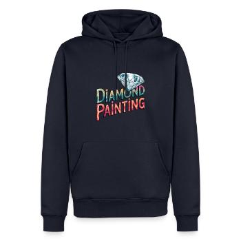 Diamond Painting Diamond Painter - Männer Premium Bio Hoodie - Navy - Vorne - Nico (187cm)