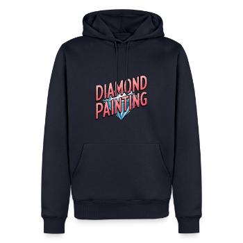 Diamond Painting Diamond Painter - Männer Premium Bio Hoodie - Navy - Vorne - Nico (187cm)