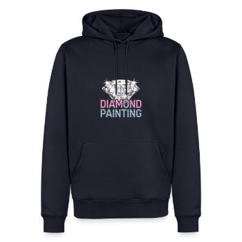 Diamond Painting Diamond Painter - Männer Premium Bio Hoodie - Navy - Vorne - Nico (187cm)