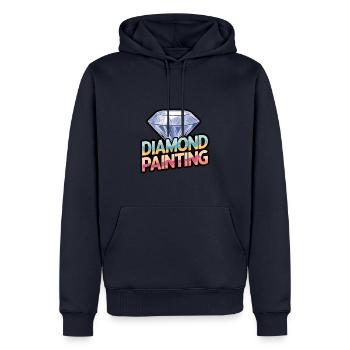 Diamond Painting Diamond Painter - Männer Premium Bio Hoodie - Navy - Vorne - Nico (187cm)