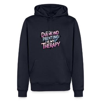 Diamond Painting Diamond Painter - Männer Premium Bio Hoodie - Navy - Vorne - Nico (187cm)