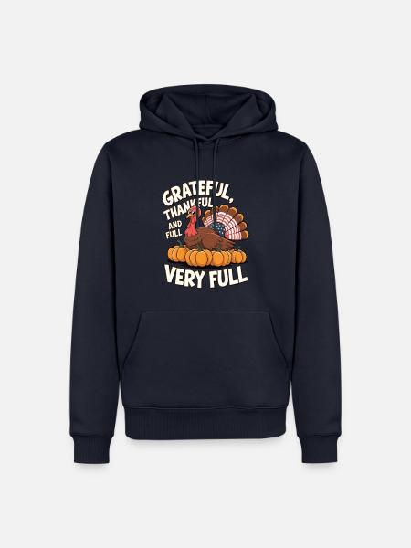 Lustiger Thanksgiving Truthahn - Männer Premium Bio Hoodie - Navy