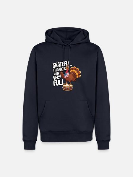 Lustiger Thanksgiving Truthahn - Männer Premium Bio Hoodie - Navy