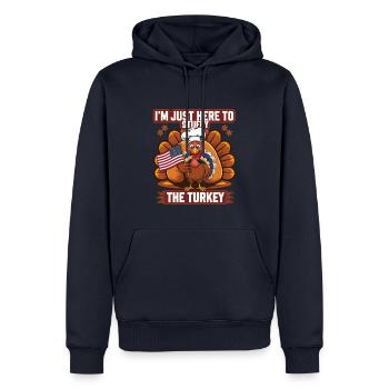 Funny Thanksgiving Turkey - Men’s Premium Organic Hoodie - navy - Front - Nico (187cm)
