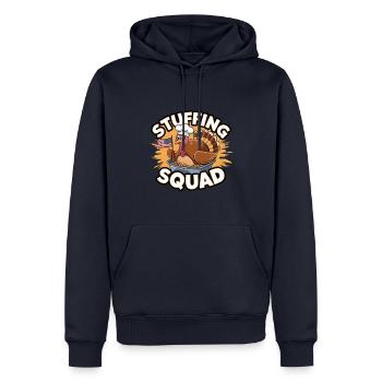 Funny Thanksgiving Turkey - Men’s Premium Organic Hoodie - navy - Front - Nico (187cm)