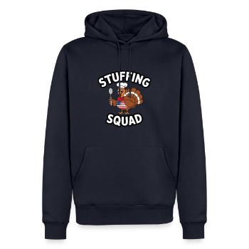Lustiger Thanksgiving Truthahn - Männer Premium Bio Hoodie - Navy - Vorne - Nico (187cm)
