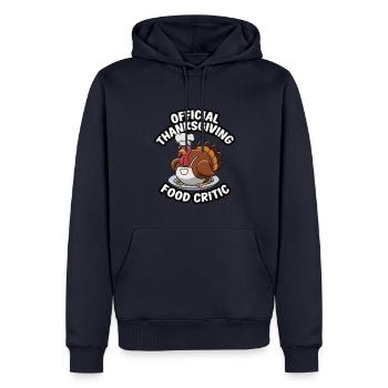 Lustiger Thanksgiving Truthahn - Männer Premium Bio Hoodie - Navy - Vorne - Nico (187cm)