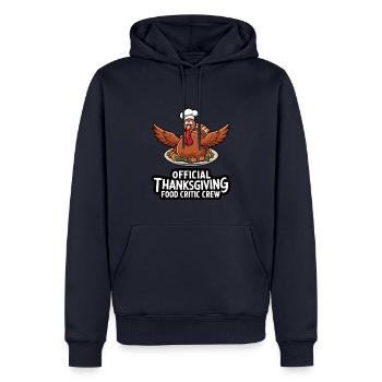 Lustiger Thanksgiving Truthahn - Männer Premium Bio Hoodie - Navy - Vorne - Nico (187cm)