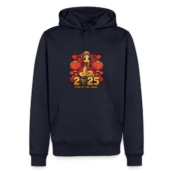 Chinesisches Jahr 2025 Jahr der Schlange - Männer Premium Bio Hoodie - Navy - Vorne - Nico (187cm)