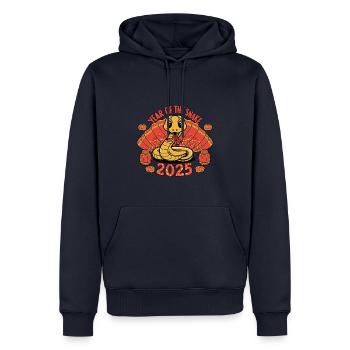 Chinese Year 2025 Year of the Snake - Men’s Premium Organic Hoodie - navy - Front - Nico (187cm)