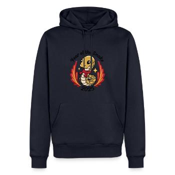 Chinesisches Jahr 2025 Jahr der Schlange - Männer Premium Bio Hoodie - Navy - Vorne - Nico (187cm)