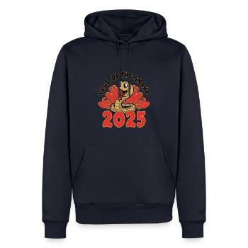 Chinese Year 2025 Year of the Snake - Men’s Premium Organic Hoodie - navy - Front - Nico (187cm)