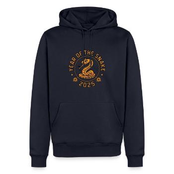 Chinese Year 2025 Year of the Snake - Men’s Premium Organic Hoodie - navy - Front - Nico (187cm)