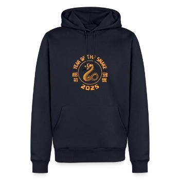 Chinesisches Jahr 2025 Jahr der Schlange - Männer Premium Bio Hoodie - Navy - Vorne - Nico (187cm)