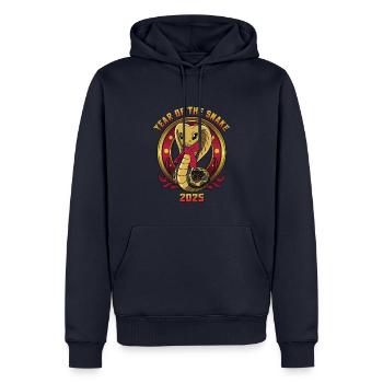 Chinesisches Jahr 2025 Jahr der Schlange - Männer Premium Bio Hoodie - Navy - Vorne - Nico (187cm)