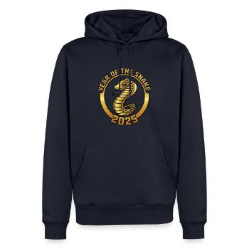 Chinesisches Jahr 2025 Jahr der Schlange - Männer Premium Bio Hoodie - Navy - Vorne - Nico (187cm)