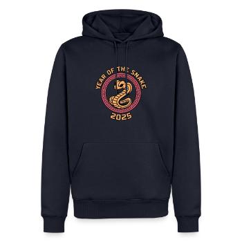 Chinesisches Jahr 2025 Jahr der Schlange - Männer Premium Bio Hoodie - Navy - Vorne - Nico (187cm)