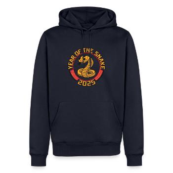 Chinesisches Jahr 2025 Jahr der Schlange - Männer Premium Bio Hoodie - Navy - Vorne - Nico (187cm)