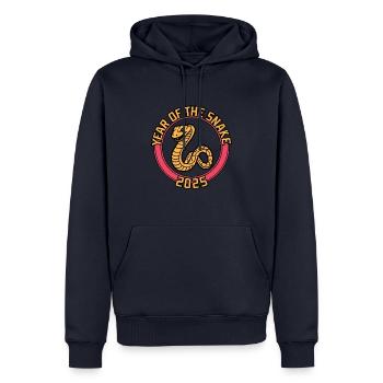 Chinesisches Jahr 2025 Jahr der Schlange - Männer Premium Bio Hoodie - Navy - Vorne - Nico (187cm)