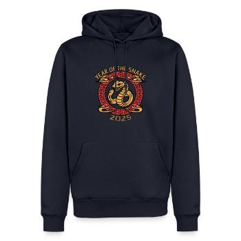 Chinesisches Jahr 2025 Jahr der Schlange - Männer Premium Bio Hoodie - Navy - Vorne - Nico (187cm)