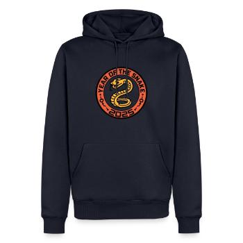 Chinese Year 2025 Year of the Snake - Men’s Premium Organic Hoodie - navy - Front - Nico (187cm)