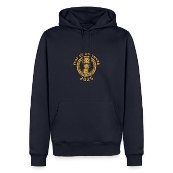 Chinesisches Jahr 2025 Jahr der Schlange - Männer Premium Bio Hoodie - Navy - Vorne - Nico (187cm)